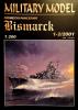   011   *  1-2\01    *    Niemiecki pancernick "Bismarck" (1:200)      *      HAL *  MM
